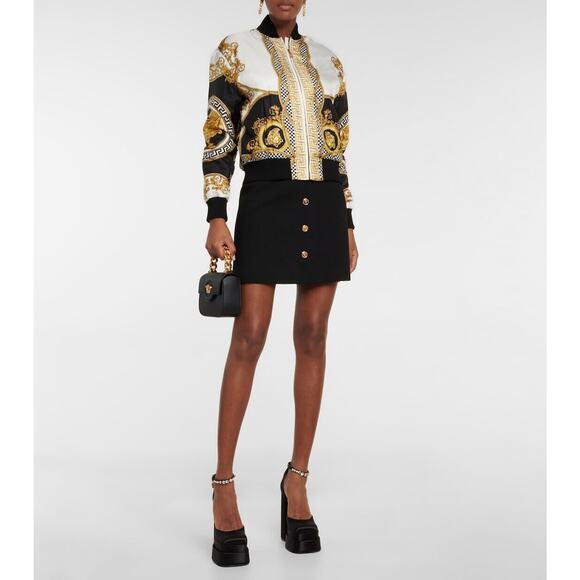 Versace Aevitas Platform Pumps EU 39.5/ US 9.5 Black Satin Crystal NIB $1,575 - Picture 4 of 16